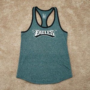 Nike Eagles Women Racerback Tank Top S—Heather Green Black Trim Athletic Cut